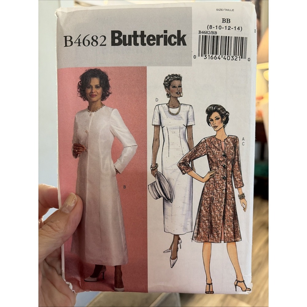 Butterick 4682 Duster Jacket & Dress Sewing Pattern Misses 8-14 B4682 Uncut